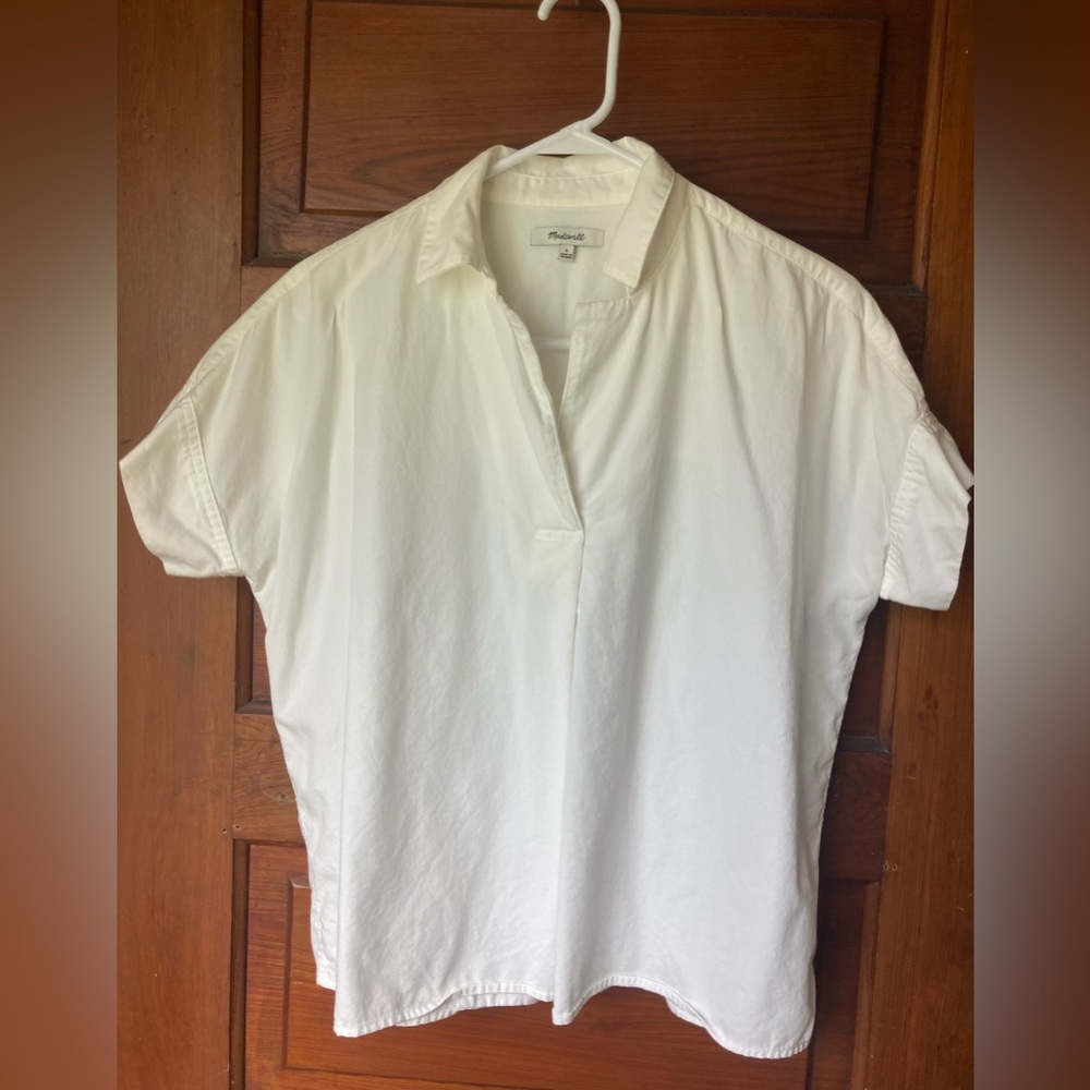 Madewell white camp shirt